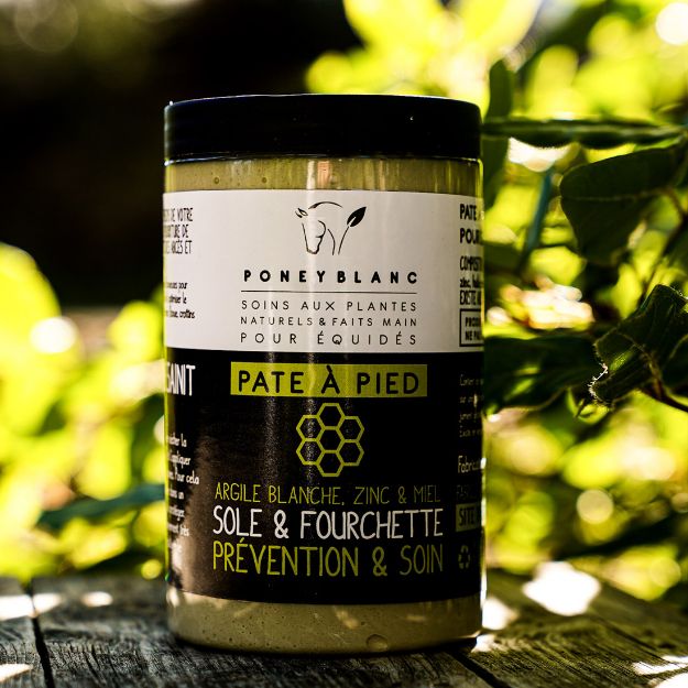 Image sur LA PÂTE À PIED PROTECTRICE & PURIFIANTE POUR ÉQUIDÉS PRÉVENTION & SOIN à l'argile blanche, au miel et au zinc.